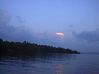 sunset at Valcour